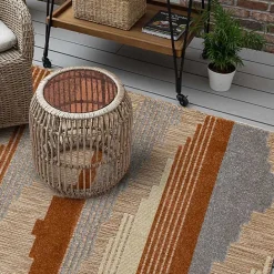 Hot Kirklands Home Fernandina Outdoor Area Rug, 7x10 Brown