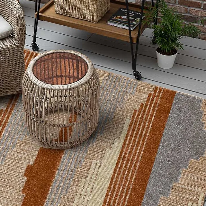 Sale Kirklands Home Fernandina Outdoor Area Rug, 9x12 Brown