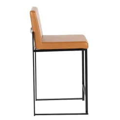 Clearance Kirklands Home Fiji Camel Faux Leather Counter Stools, Set of 2 Tan