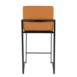 Clearance Kirklands Home Fiji Camel Faux Leather Counter Stools, Set of 2 Tan