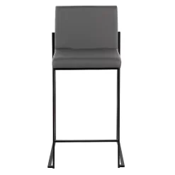 Sale Kirklands Home Fiji Faux Leather Counter Stools, Set of 3 Gray