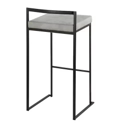 Online Kirklands Home Fiji Stackable Bar Stools, Set of 2 Gray