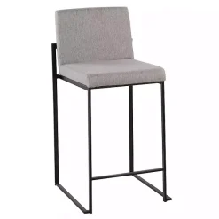 Discount Kirklands Home Fiji Upholstered Counter Stools, Set of 3 Gray