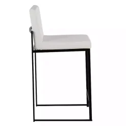 Clearance Kirklands Home Fiji Faux Leather Counter Stools, Set of 3 White