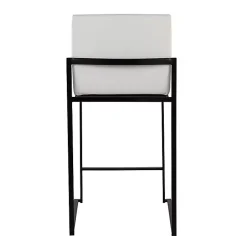 Clearance Kirklands Home Fiji Faux Leather Counter Stools, Set of 3 White