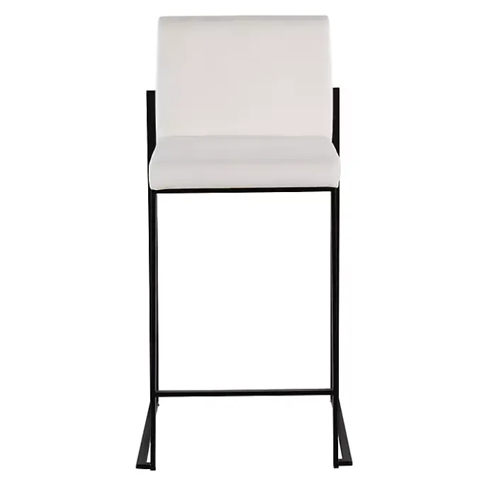 New Kirklands Home Fiji Velvet Counter Stools, Set of 3 White