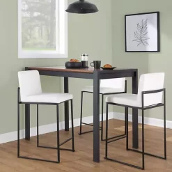 New Kirklands Home Fiji Velvet Counter Stools, Set of 3 White