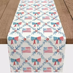 Clearance Kirklands Home Flags and Bows 4th of July Table Runner, 90 in.