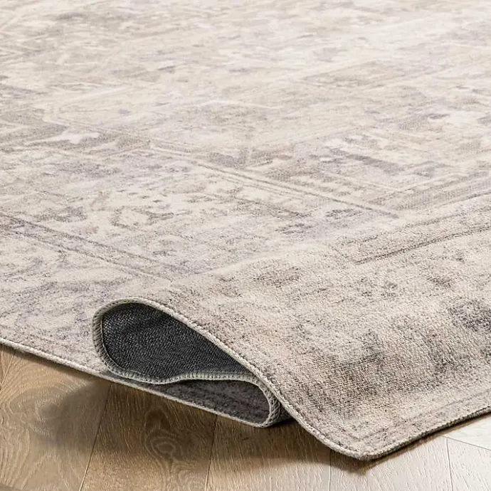 Sale Kirklands Home Flo Vintage Medallion Washable Area Rug, 5x8 Gray