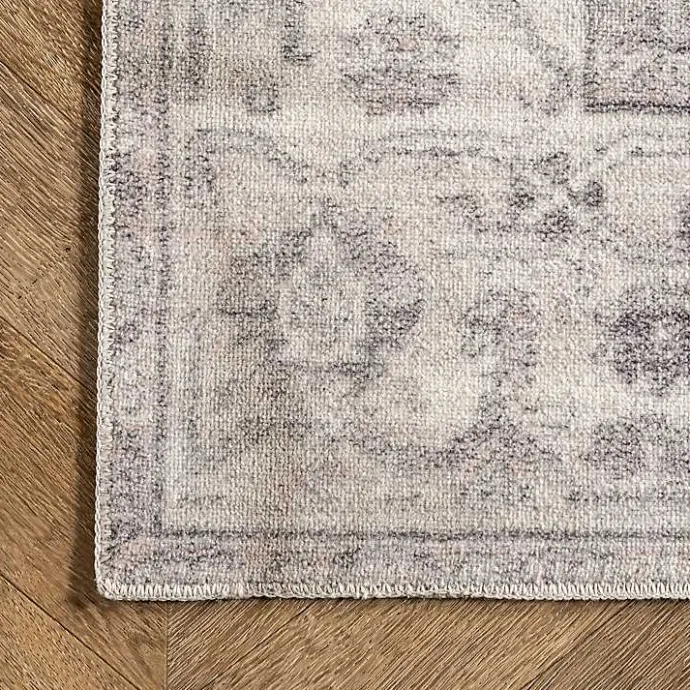 Sale Kirklands Home Flo Vintage Medallion Washable Area Rug, 5x8 Gray
