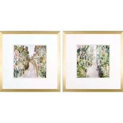 Hot Kirklands Home Floral Garden Path Framed Art Prints, Set of