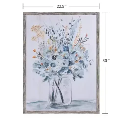 Best Kirklands Home Floral In A Jar II Framed Wall Art Print Blue