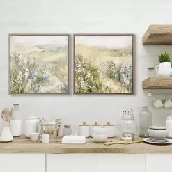 Sale Kirklands Home Floral Meadows Framed Canvas Art Prints, Set of 2 Green