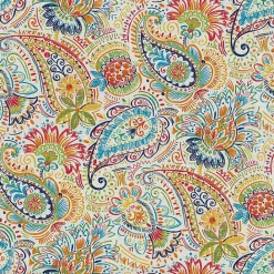 Kirklands Home Floral Paisley Tufted Outdoor Settee Cushion