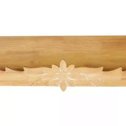 Clearance Kirklands Home Floral Scroll Natural Wood Wall Shelf