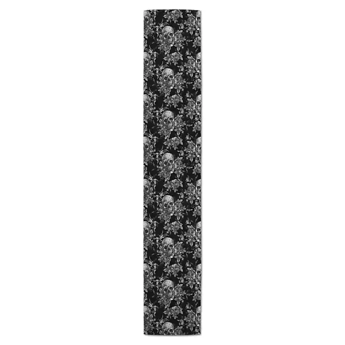 Outlet Kirklands Home Floral Skulls Halloween Table Runner