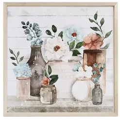 Outlet Kirklands Home Floral Vase Table Framed Art Print
