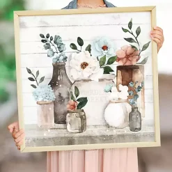 Outlet Kirklands Home Floral Vase Table Framed Art Print