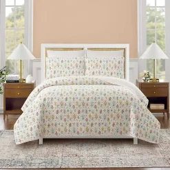 Hot Kirklands Home Floral Wallpaper 3-pc. King Quilt Set