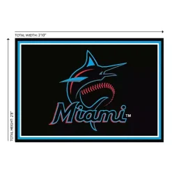 Discount Kirklands Home Florida Marlins Spirit Rug, 3x4 Black