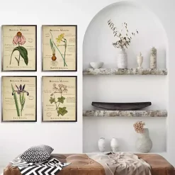 Hot Kirklands Home Flower Magazine Framed Art Prints, Set of 4