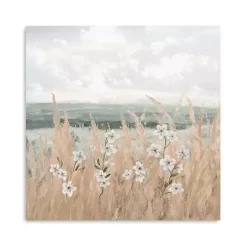 Discount Kirklands Home Flower Wheat Shore Canvas Art Print, 30x30 in.