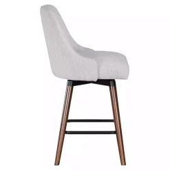New Kirklands Home Fog Mid-Century Modern Swivel Counter Stool Gray