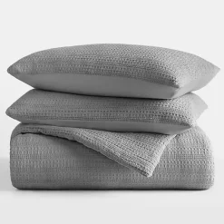 Hot Kirklands Home Fog Waffle Ultra-Soft 3-pc. King Comforter Set Gray