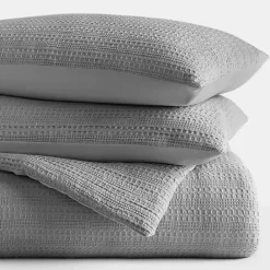 New Kirklands Home Fog Waffle Ultra-Soft 3-pc. Queen Comforter Set Gray