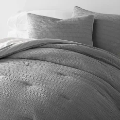 Outlet Kirklands Home Fog Waffle Ultra-Soft 3-pc. Twin Comforter Set Gray