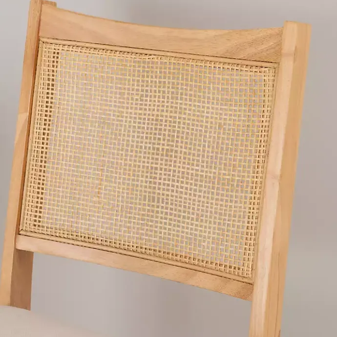 Online Kirklands Home Folding Rat Cane Back Cushioned Chair Tan