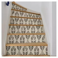 Discount Kirklands Home Folk Tulip Peel and Stick Wallpaper