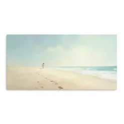 Hot Kirklands Home Footprints in the Sand Canvas Art Print, 20x10 in.