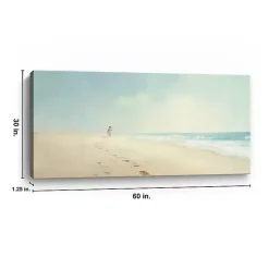 Sale Kirklands Home Footprints in the Sand Canvas Art Print, 60x30 in.