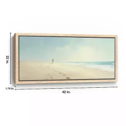 New Kirklands Home Footprints On The Sand Framed Canvas Art Print Multi