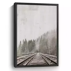 Hot Kirklands Home Forest Railway Framed Giclee Canvas Art Print