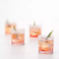 Sale Kirklands Home Fortessa NoHo Short Glasses, Set of 4 Pink