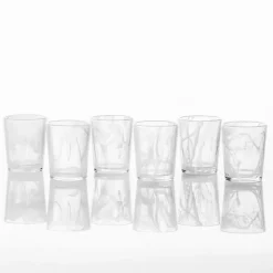New Kirklands Home Fortessa Swirl Glasses, Set of 6 White