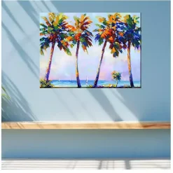 Discount Kirklands Home Four Flamboyant Palms Outdoor Canvas Art Print