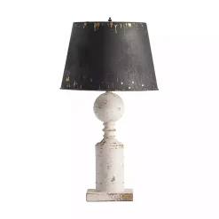 New Kirklands Home Fran Farmhouse Metal Shade Table Lamp Black