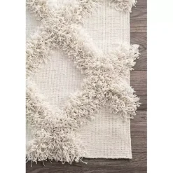 Kirklands Home Francis Shaggy Diamond Trellis Area Rug, 5x8