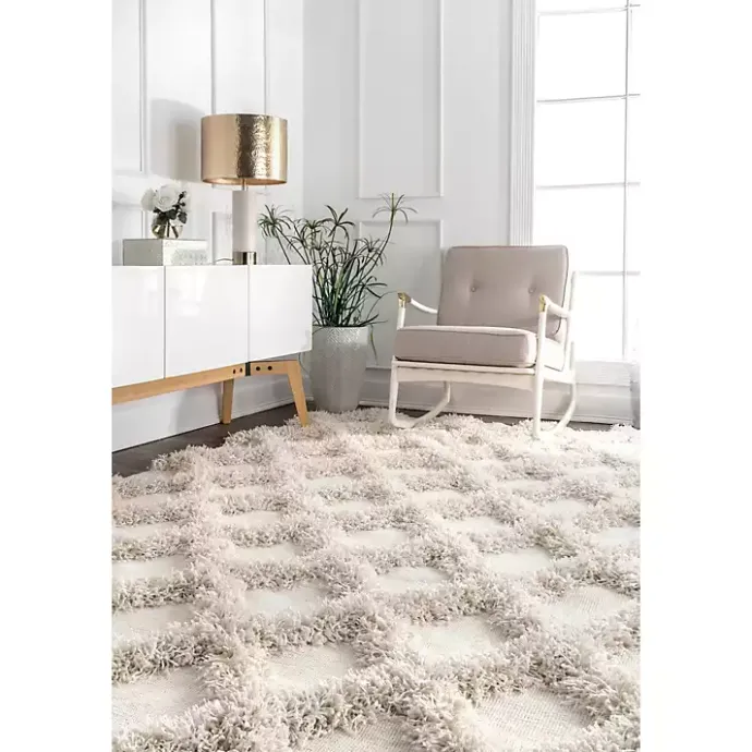Online Kirklands Home Francis Shaggy Diamond Trellis Area Rug, 7x9