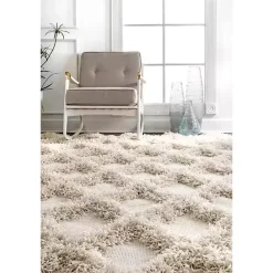 Online Kirklands Home Francis Shaggy Diamond Trellis Area Rug, 7x9