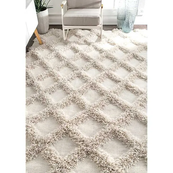 Online Kirklands Home Francis Shaggy Diamond Trellis Area Rug, 7x9