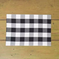 Online Kirklands Home Franklin Gingham Placemats, Set of 6 Black