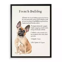 Discount Kirklands Home French Bulldog Boxer Facts Framed Wall Plaque