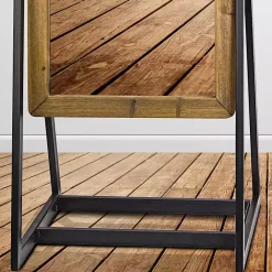Clearance Kirklands Home Full Length Wood and Metal Wall Mirror with Stand