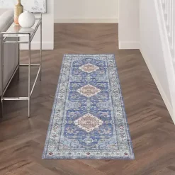 Online Kirklands Home Fulton Medallion Runner, 2x7 Blue