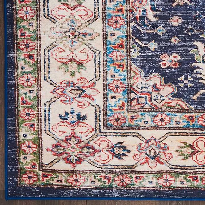 Clearance Kirklands Home Fulton Navy Medallion Runner, 2x7 Blue