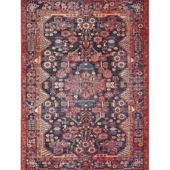 Online Kirklands Home Fulton Red Botanical Area Rug, 5x7